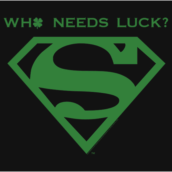 Fifth Sun Girl's Superman St. Patrick's Day Who Needs Luck? T-Shirt