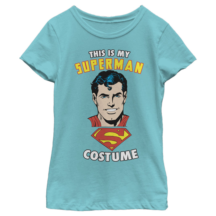 fifth sun Girl's Superman This is My Hero Costume T-Shirt