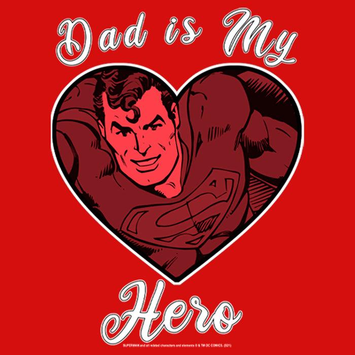 Fifth Sun Girl's Superman Valentine's Day Dad Is My Hero T-Shirt