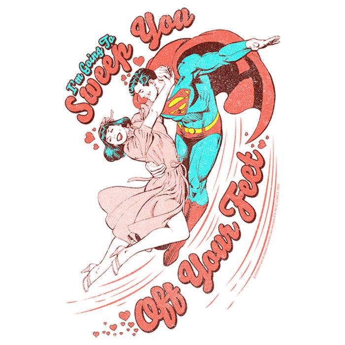 Fifth Sun Girl's Superman Valentine's Day Sweep You Off Your Feet T-Shirt