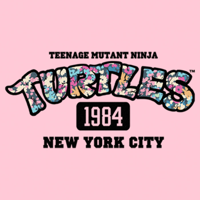 Fifth Sun Girl's Teenage Mutant Ninja Turtles 1984 New York City Floral Logo T-Shirt