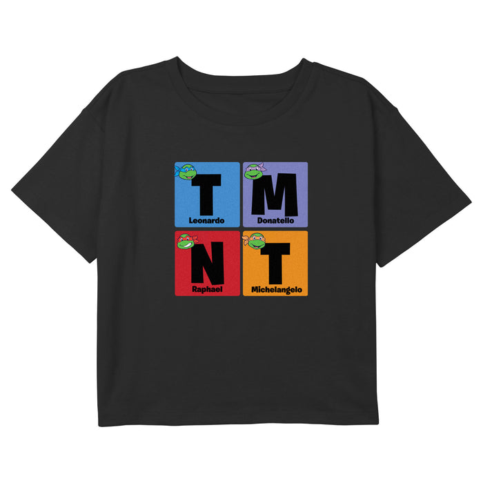fifth sun Girl's Teenage Mutant Ninja Turtles Colorful Turtle Elements Portraits T-Shirt