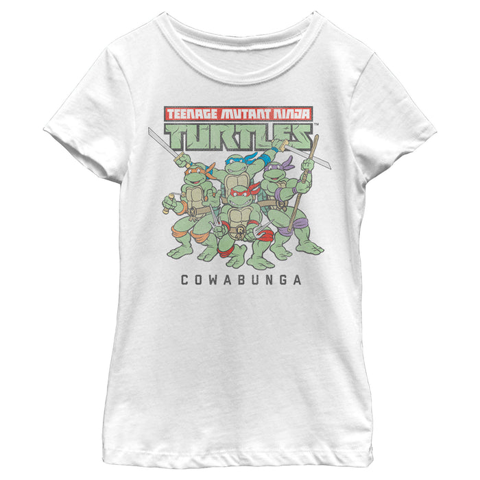 fifth sun Girl's Teenage Mutant Ninja Turtles Cowabunga T-Shirt