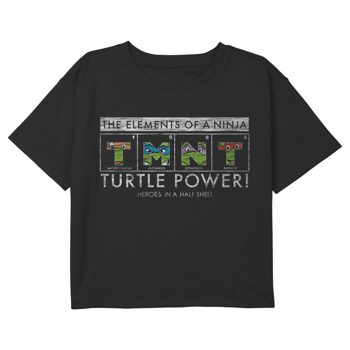 fifth sun Girl's Teenage Mutant Ninja Turtles Distressed Elements of a Ninja T-Shirt