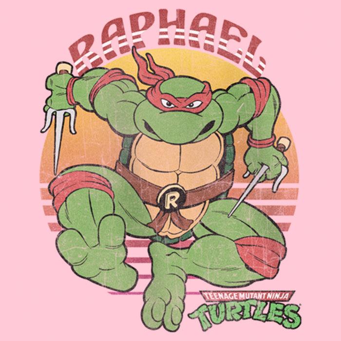Fifth Sun Girl's Teenage Mutant Ninja Turtles Distressed Raphael In Action T-Shirt