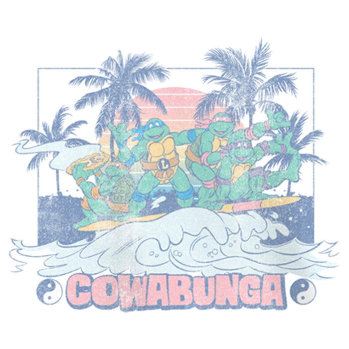 Fifth Sun Girl's Teenage Mutant Ninja Turtles Distressed Tropical Beach T-Shirt