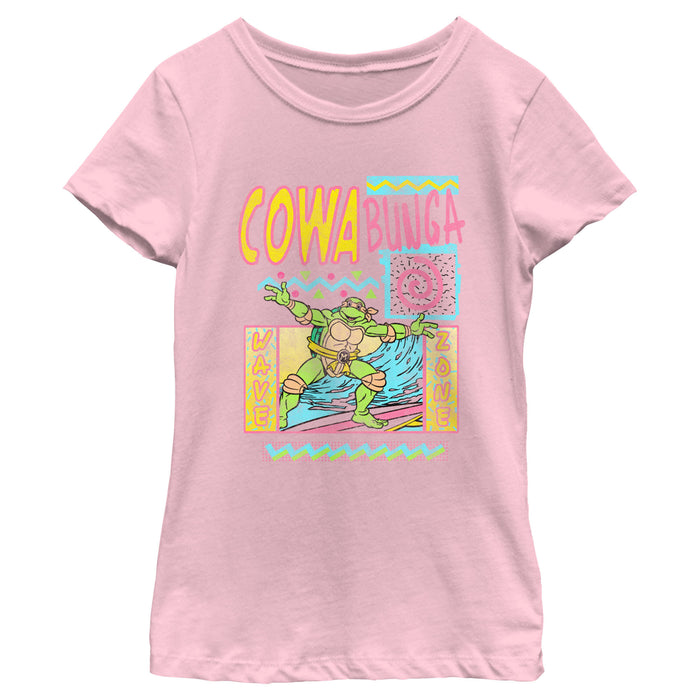 fifth sun Girl's Teenage Mutant Ninja Turtles Distressed Wave Zone Michelangelo T-Shirt
