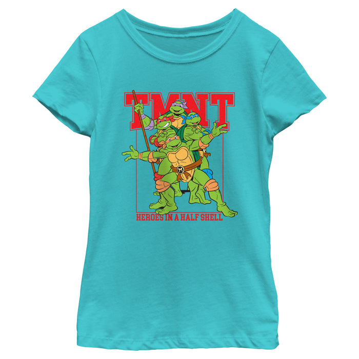fifth sun Girl's Teenage Mutant Ninja Turtles Heroes in a Half Shell T-Shirt
