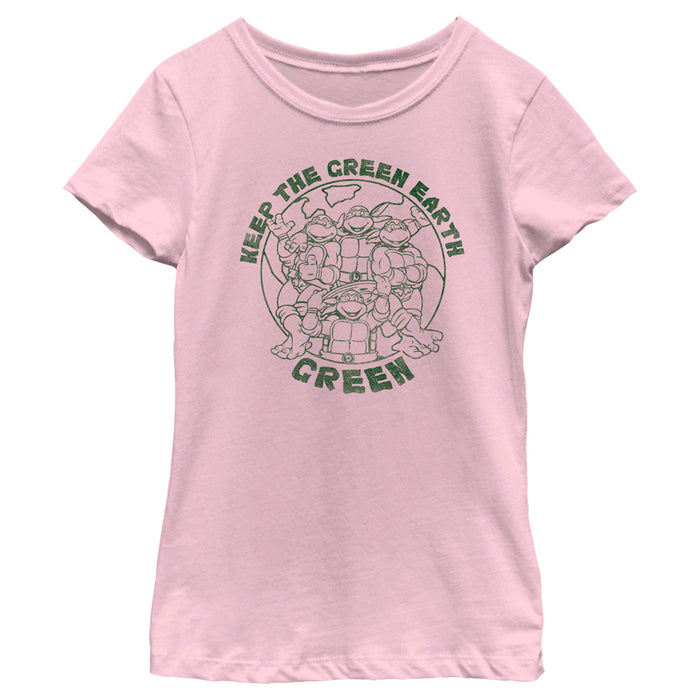 fifth sun Girl's Teenage Mutant Ninja Turtles Keep the Earth Green T-Shirt