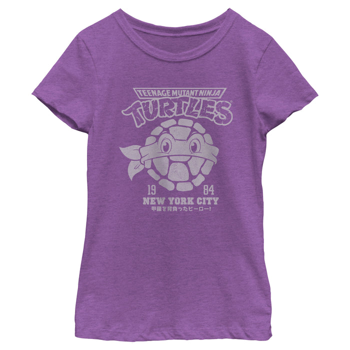 fifth sun Girl's Teenage Mutant Ninja Turtles New York City 1984 Logo Face T-Shirt