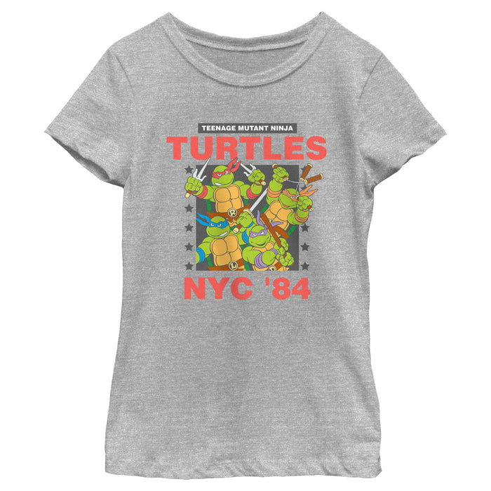 fifth sun Girl's Teenage Mutant Ninja Turtles NYC '84 Poster T-Shirt