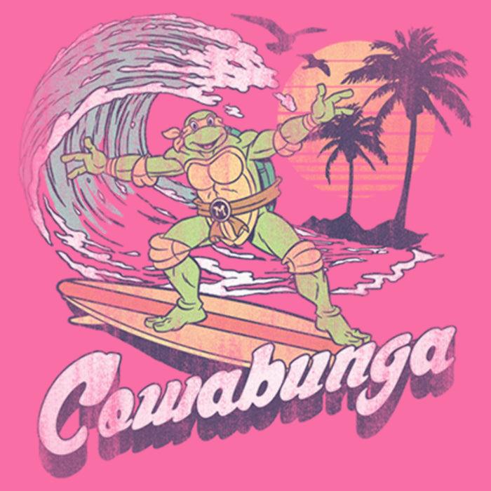 Fifth Sun Girl's Teenage Mutant Ninja Turtles Retro Cowabunga Surfer Michelangelo T-Shirt