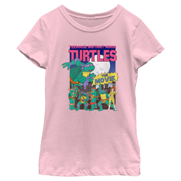 fifth sun Girl's Teenage Mutant Ninja Turtles Retro Movie Poster T-Shirt