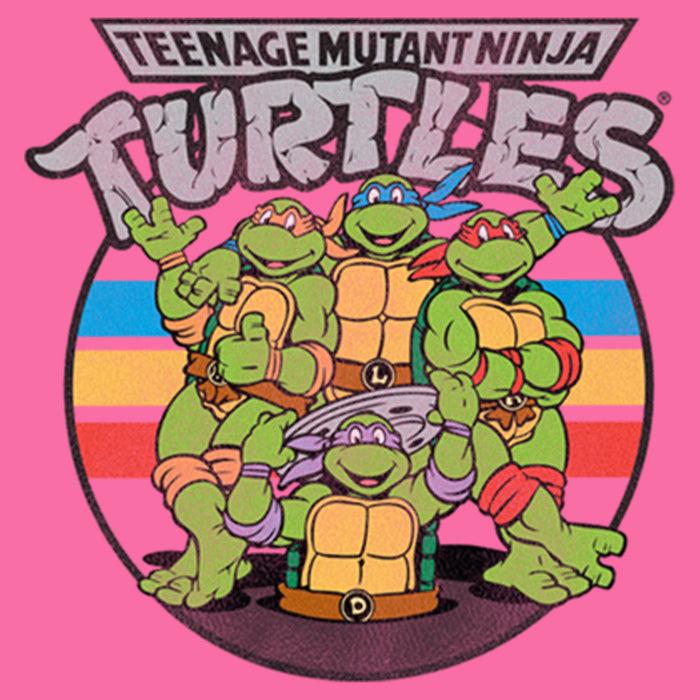 Fifth Sun Girl's Teenage Mutant Ninja Turtles Retro Striped Brothers T-Shirt