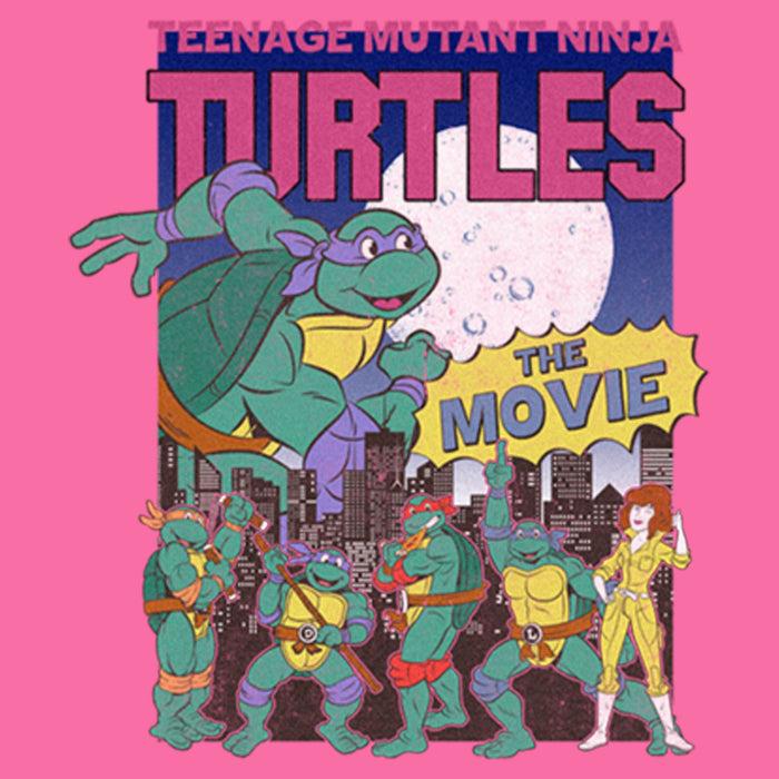 Fifth Sun Girl's Teenage Mutant Ninja Turtles The Movie Retro Poster T-Shirt