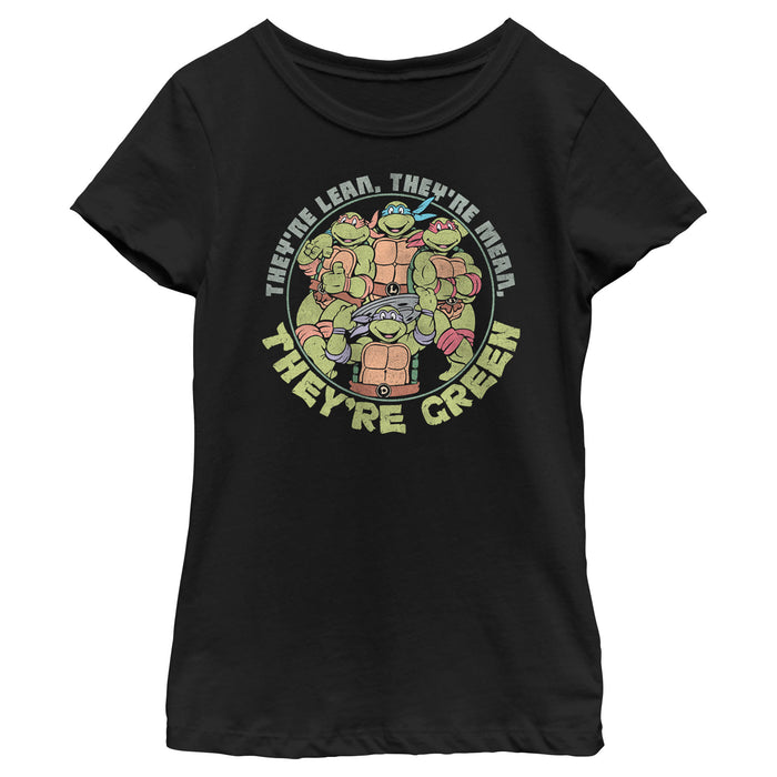fifth sun Girl's Teenage Mutant Ninja Turtles They're Lean They're Green T-Shirt