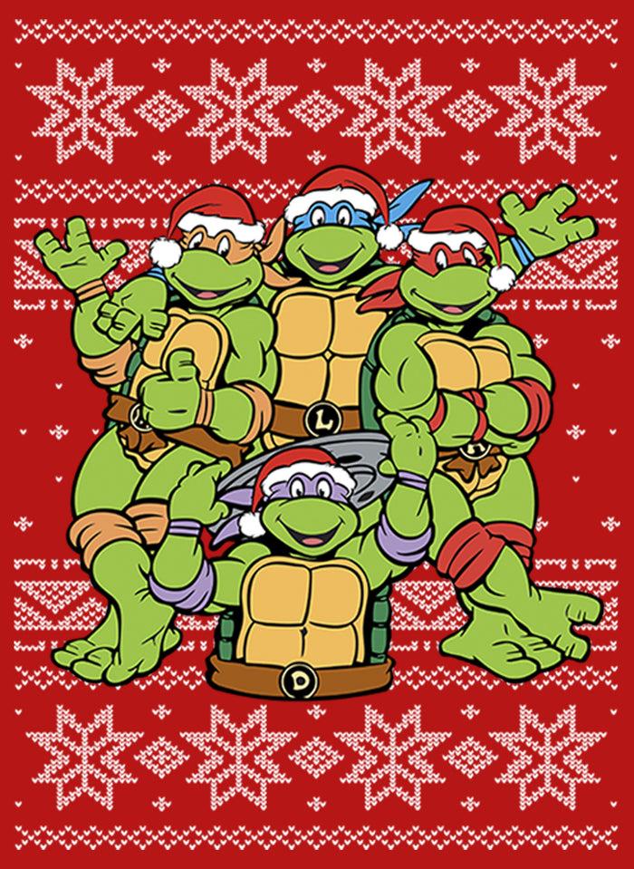 Fifth Sun Girl's Teenage Mutant Ninja Turtles Ugly Christmas Sweater T-Shirt