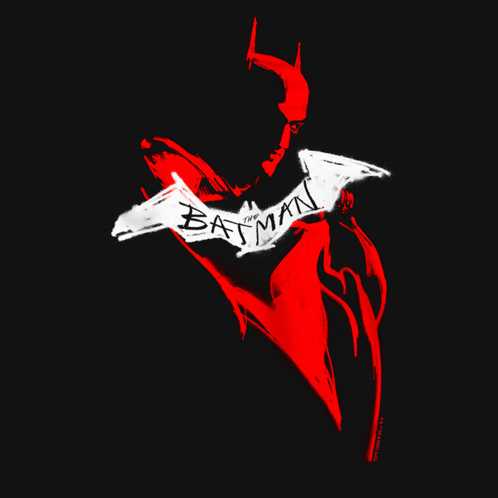 Fifth Sun Girl's The Batman Artistic Red & White Graffiti T-Shirt
