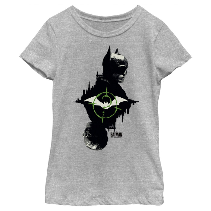 fifth sun Girl's The Batman Mirror Riddler Skyline T-Shirt