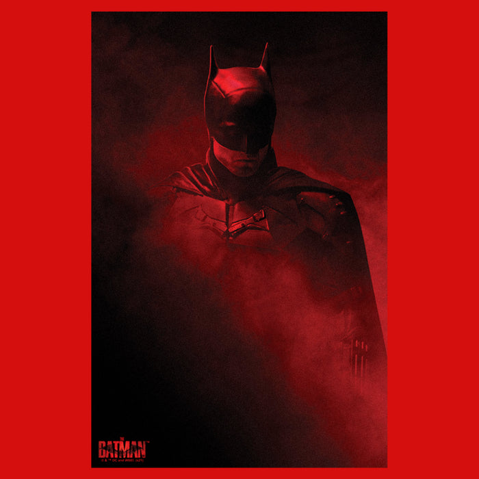Fifth Sun Girl's The Batman Red Shadow Poster T-Shirt