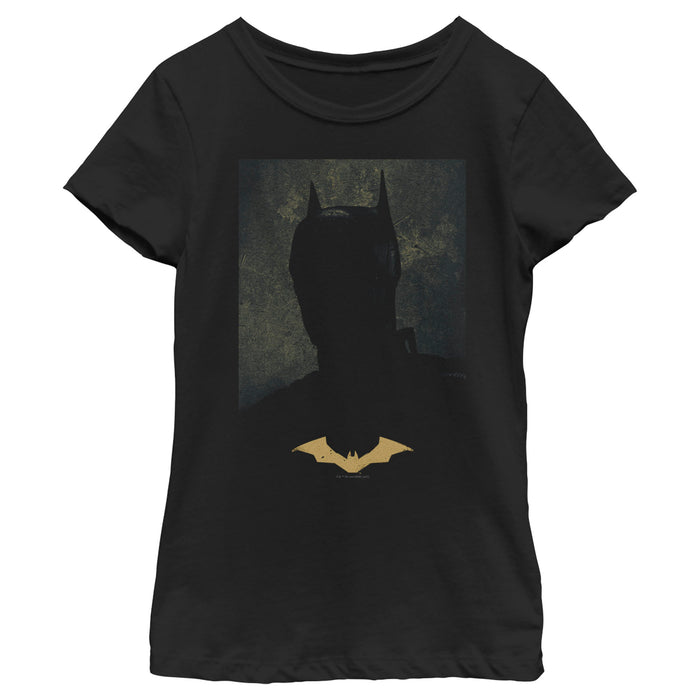 fifth sun Girl's The Batman Silhouette Portrait T-Shirt