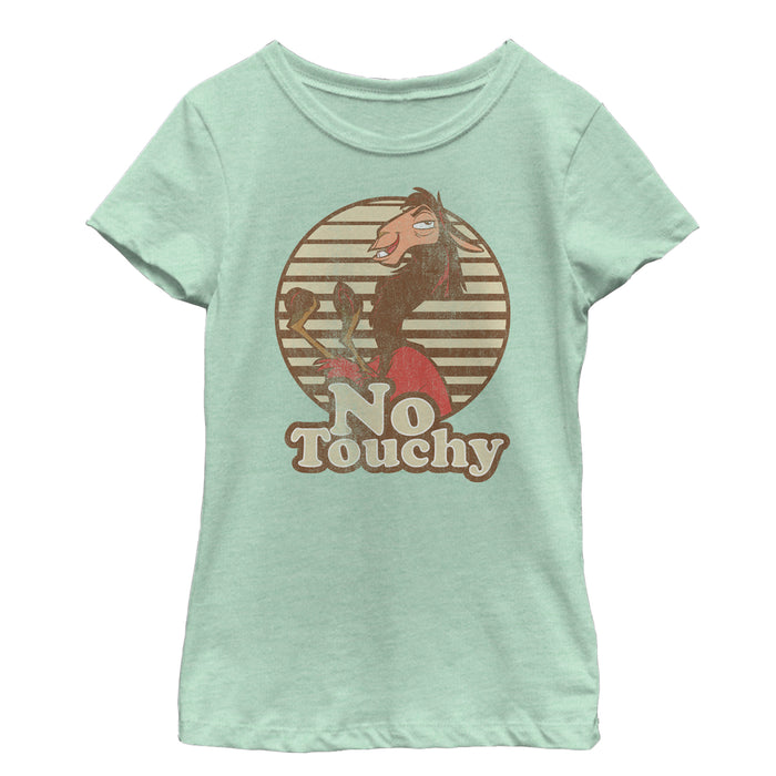 fifth sun Girl's The Emperor's New Groove Kuzco No Touchy T-Shirt