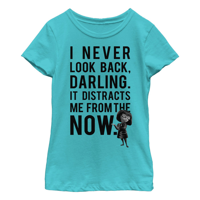fifth sun Girl's The Incredibles Edna Mode Never Look Back T-Shirt