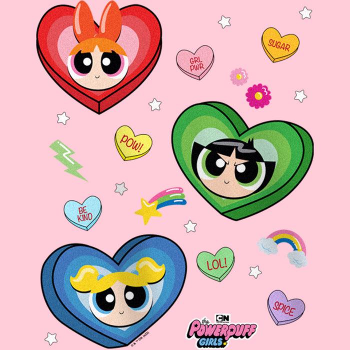 Fifth Sun Girl's The Powerpuff Girls Valentine's Day Conversation Hearts T-Shirt