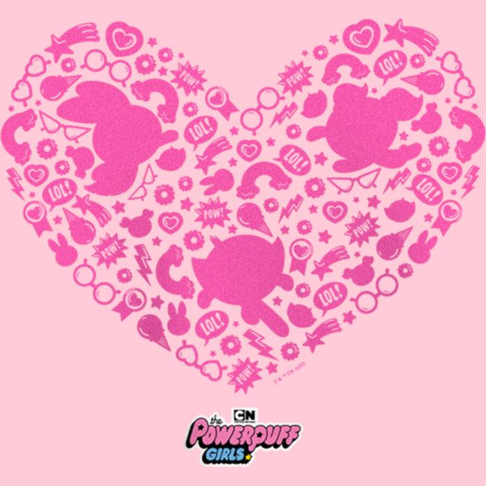 Fifth Sun Girl's The Powerpuff Girls Valentine's Day Heart Silhouettes T-Shirt