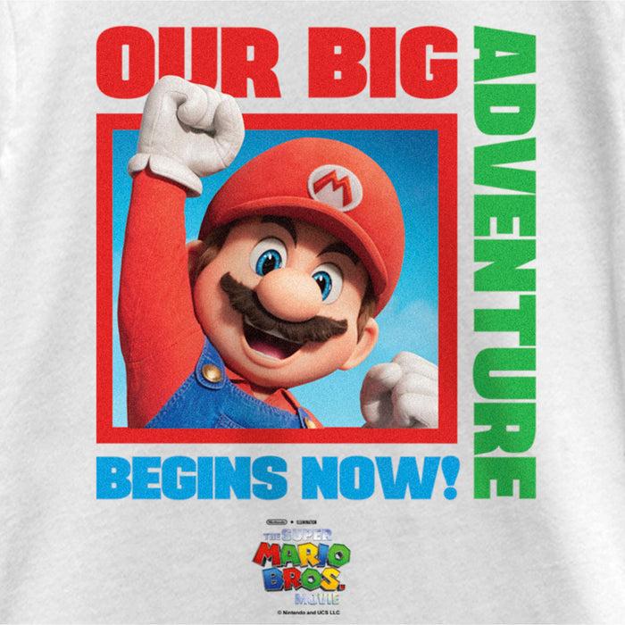 Fifth Sun Girl's The Super Mario Bros. Movie Mario Our Big Adventure Begins Now T-Shirt