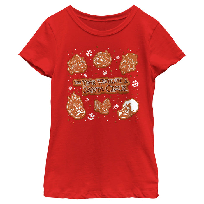 fifth sun Girl's The Year Without a Santa Claus Gingerbread Squad T-Shirt