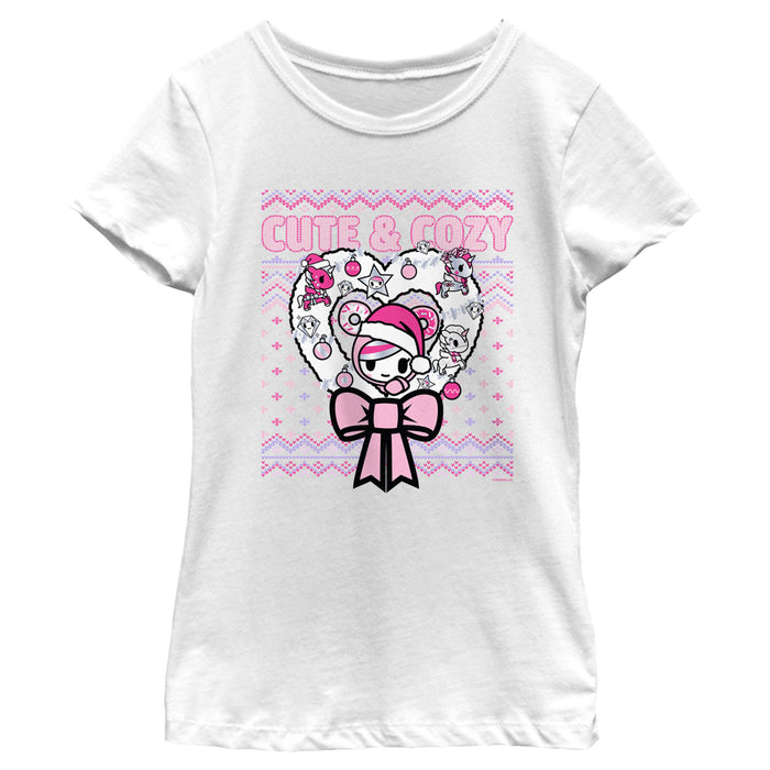 fifth sun Girl's Tokidoki Cute and Cozy Donutella T-Shirt