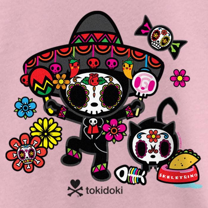 Fifth Sun Girl's Tokidoki Dia De Los Muertos Adios And Skeletrino T-Shirt