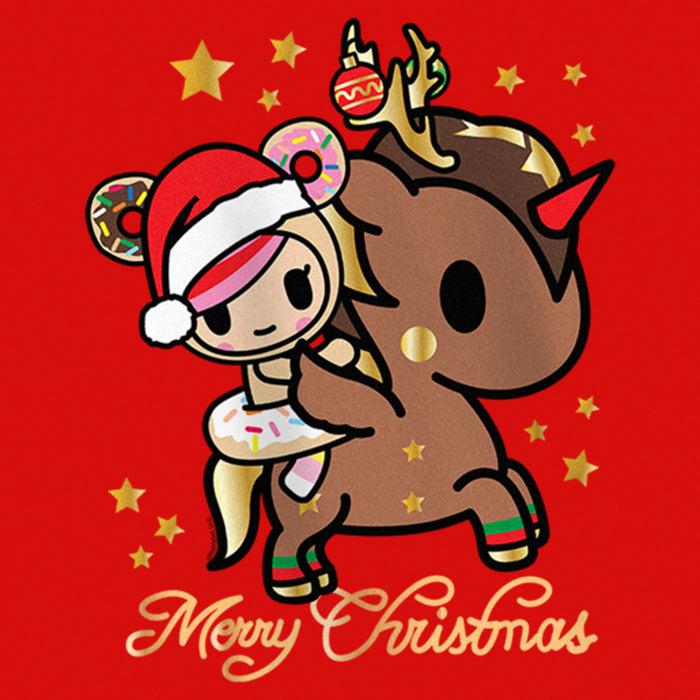Fifth Sun Girl's Tokidoki Merry Christmas Donutella T-Shirt