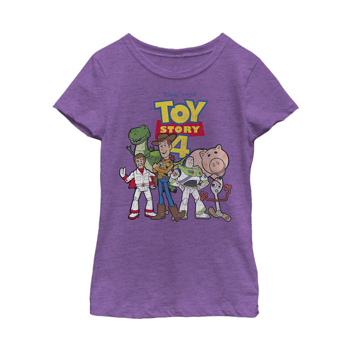 Fifth Sun Girl's Toy Story Character Logo Party T-Shirt