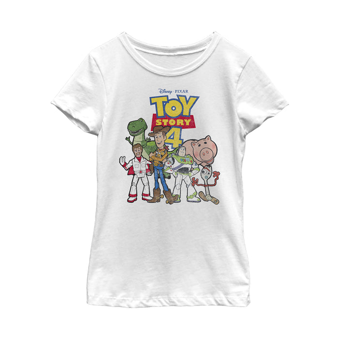 Fifth Sun Girl's Toy Story Character Logo Party T-Shirt