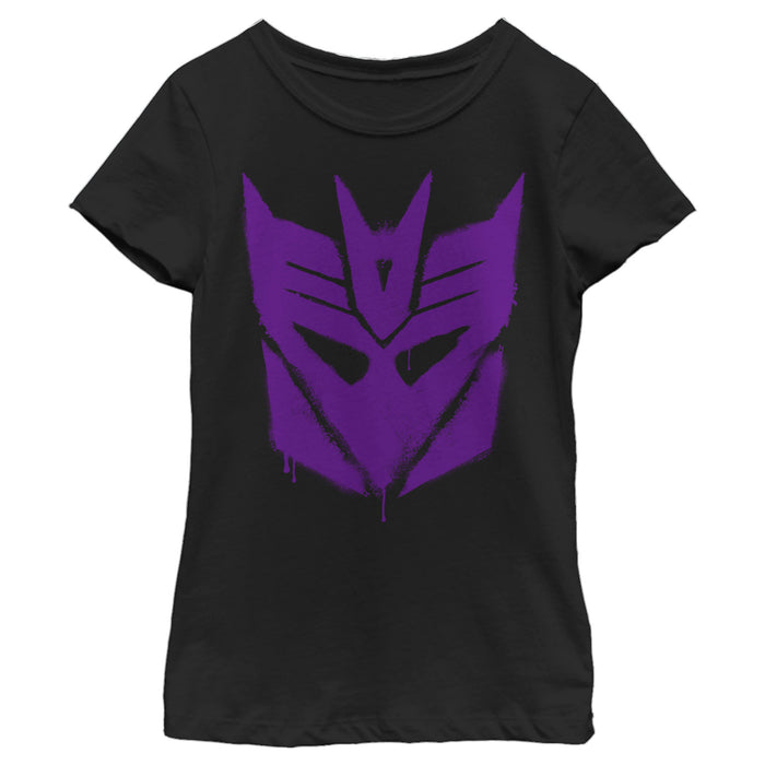fifth sun Girl's Transformers Decepticon Graffiti Logo T-Shirt