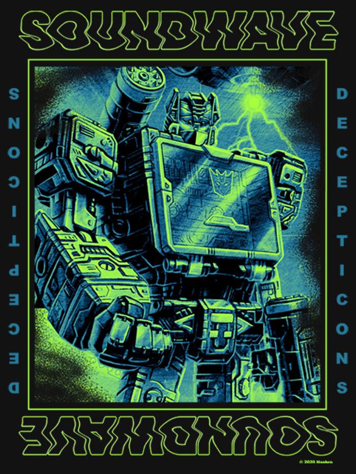 Fifth Sun Girl's Transformers Soundwave Lightning Waves T-Shirt