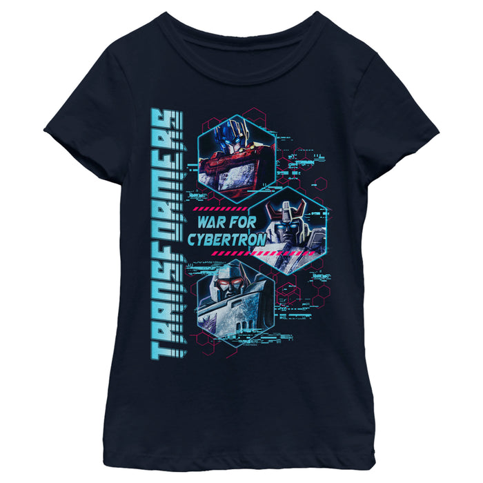 fifth sun Girl's Transformers War for Cybertron Characters T-Shirt
