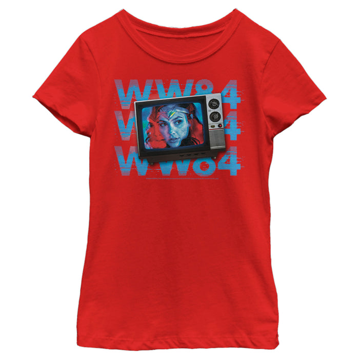 fifth sun Girl's Wonder Woman 1984 Caught on TV T-Shirt