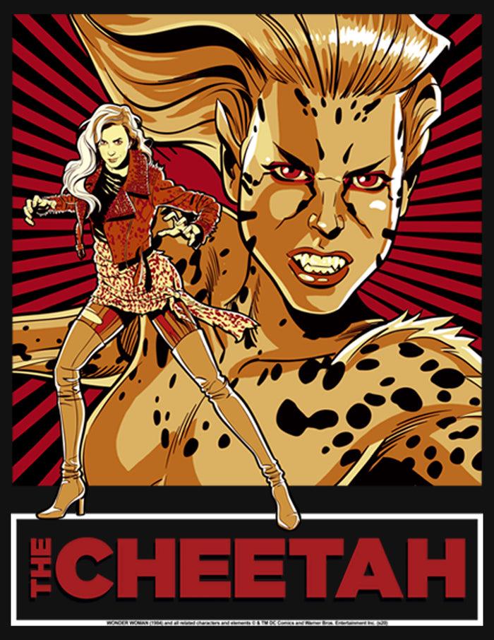 Fifth Sun Girl's Wonder Woman 1984 Cheetah Comic Portrait T-Shirt
