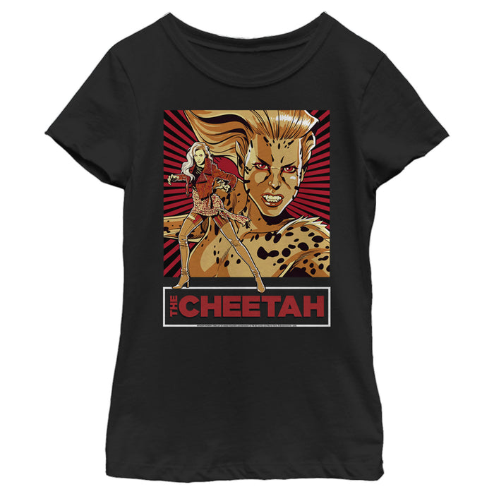 fifth sun Girl's Wonder Woman 1984 Cheetah Comic Portrait T-Shirt