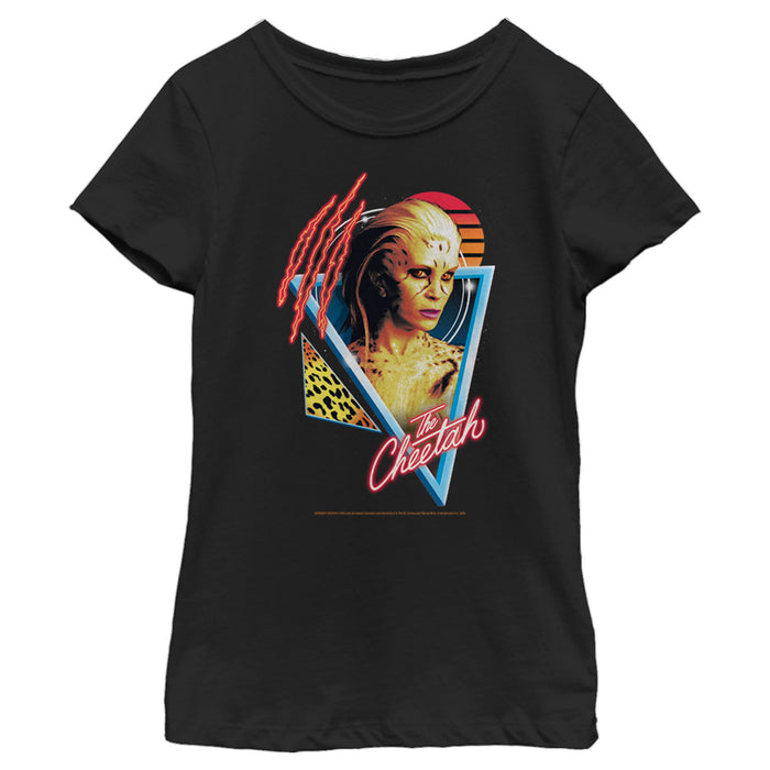 fifth sun Girl's Wonder Woman 1984 Cheetah Retro Triangle T-Shirt