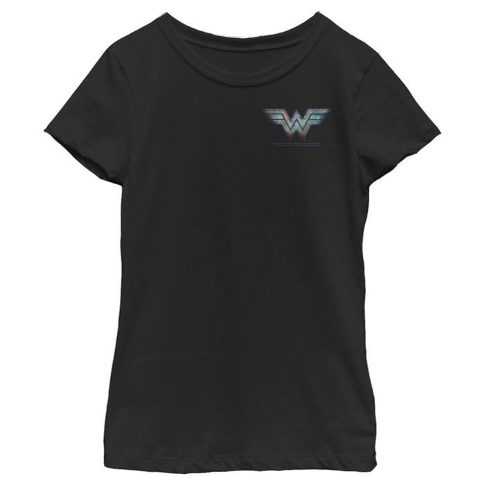 fifth sun Girl's Wonder Woman 1984 Chest Logo T-Shirt