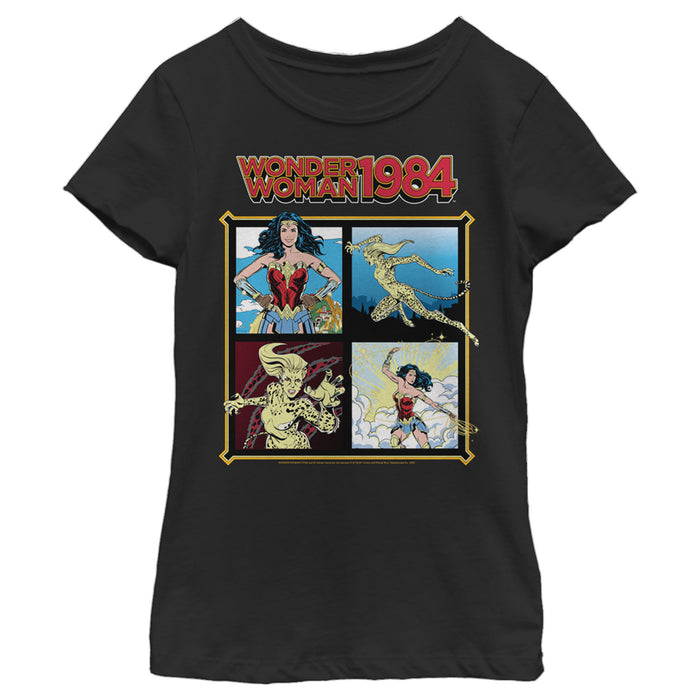 fifth sun Girl's Wonder Woman 1984 Comic Panels T-Shirt