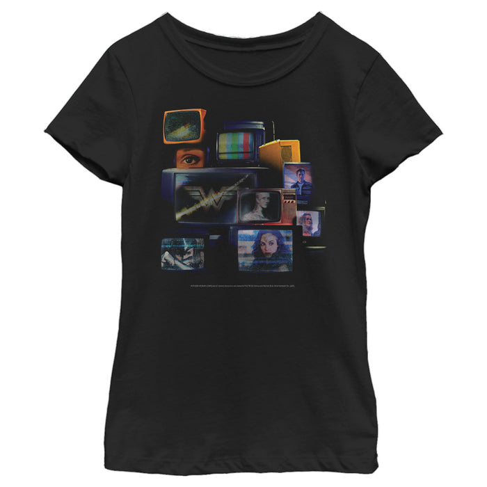 fifth sun Girl's Wonder Woman 1984 Eighties TVs T-Shirt