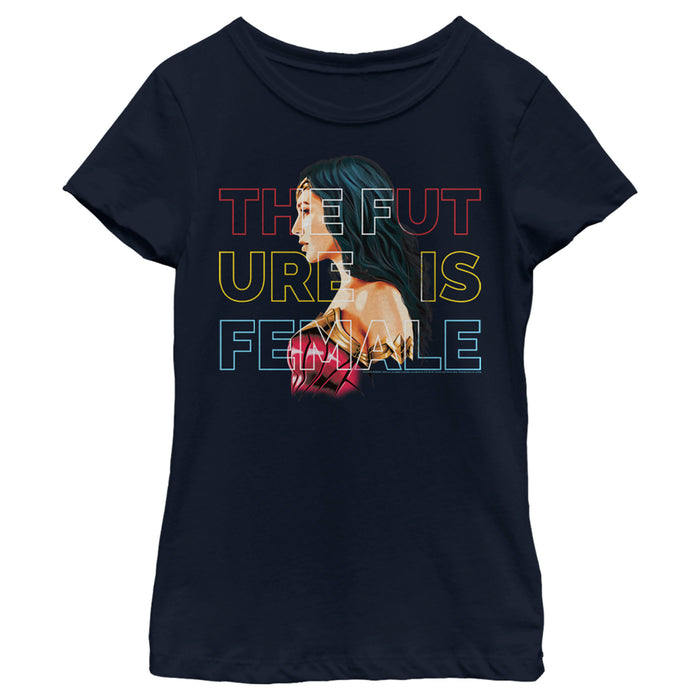 fifth sun Girl's Wonder Woman 1984 Future is Female T-Shirt
