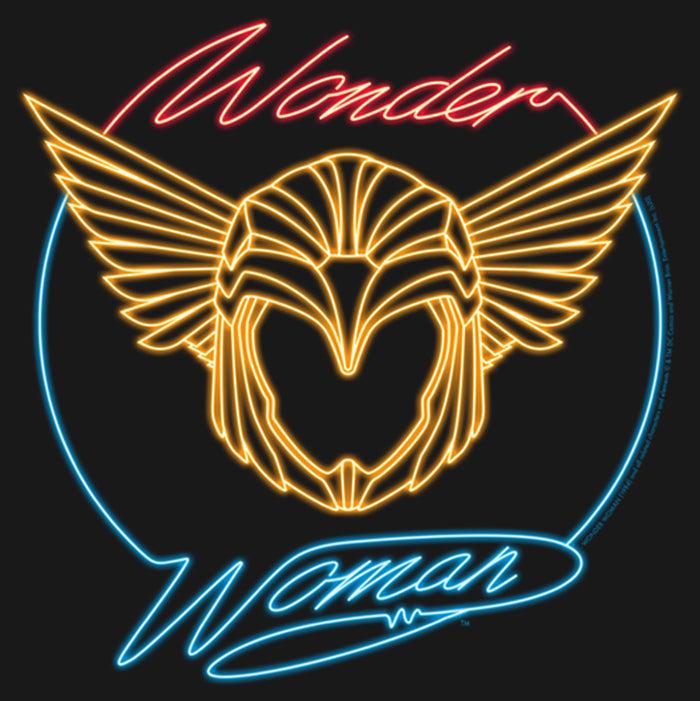 Fifth Sun Girl's Wonder Woman 1984 Golden Neon Helmet T-Shirt