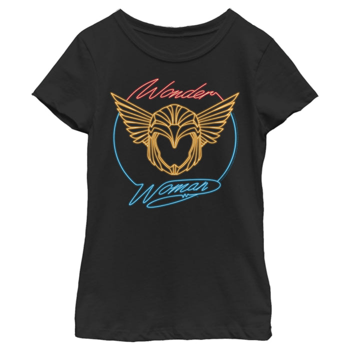 fifth sun Girl's Wonder Woman 1984 Golden Neon Helmet T-Shirt