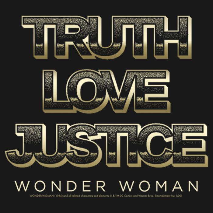 Fifth Sun Girl's Wonder Woman 1984 Golden Truth Love Justice T-Shirt